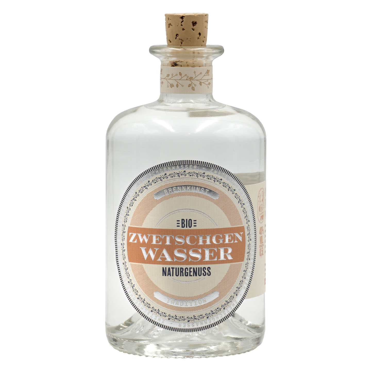 Bio Zwetschgenwasser 40%vol., 500ml